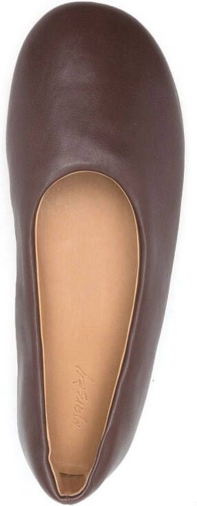 Marsèll round toe leather ballerinas Brown