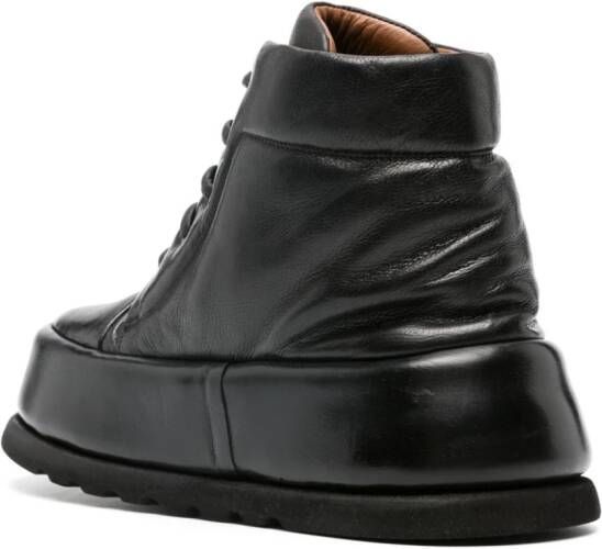 Marsèll leather platform ankle boots Black
