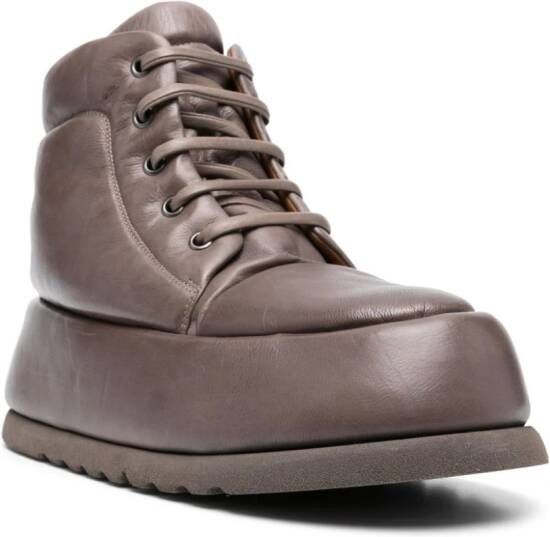 Marsèll leather platform boots Brown