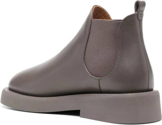 Marsèll leather round-toe slip-on boots Grey