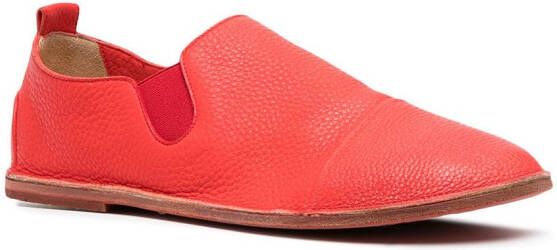 Marsèll leather slip-on loafers Red