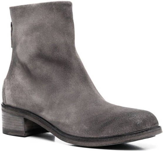 Marsèll Listo 50mm heeled leather boots Grey