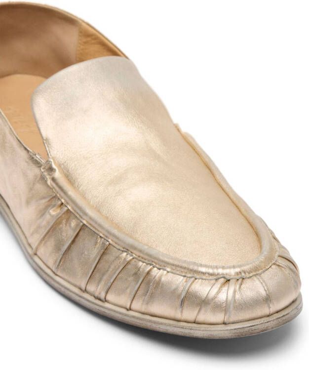 Marsèll metallic-leather loafers Gold