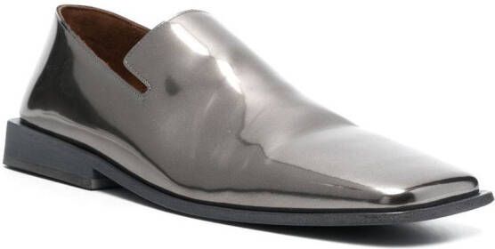 Marsèll metallic square-toe loafers Silver