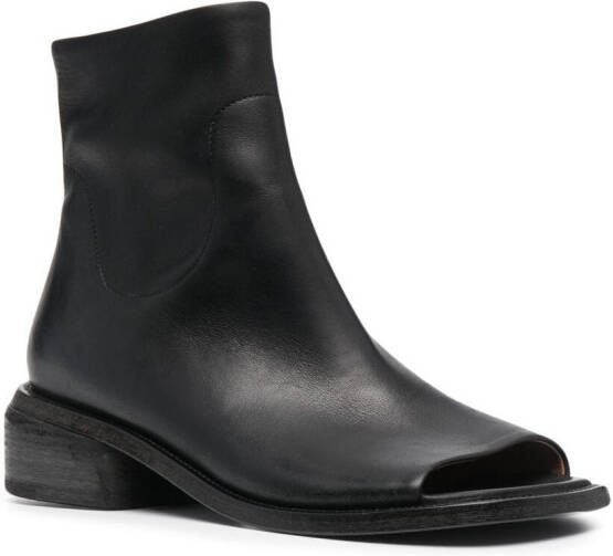 Marsèll open-toe leather ankle boots Black