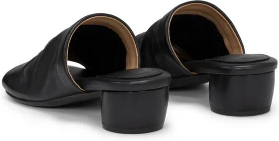 Marsèll Otto ruched leather mules Black
