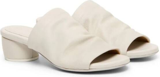Marsèll Otto ruched leather mules White