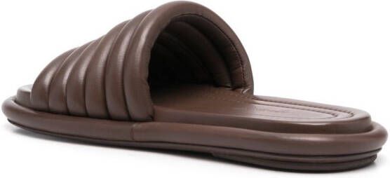 Marsèll padded leather slides Brown