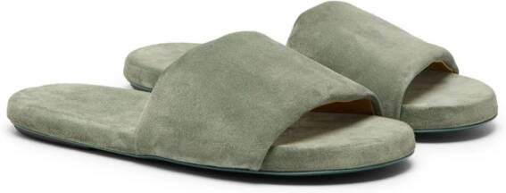 Marsèll padded suede slides Green