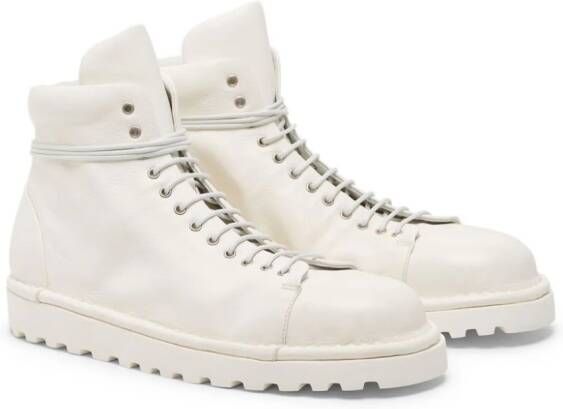 Marsèll Pallotola Pomice leather boots White