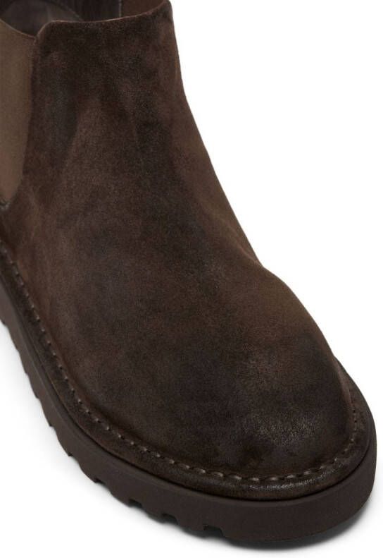 Marsèll panelled suede ankle boots Brown