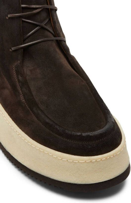 Marsèll Parapana suede platform boots Brown