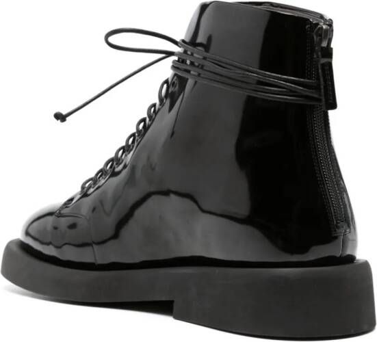 Marsèll patent-finish lace-up boots Black