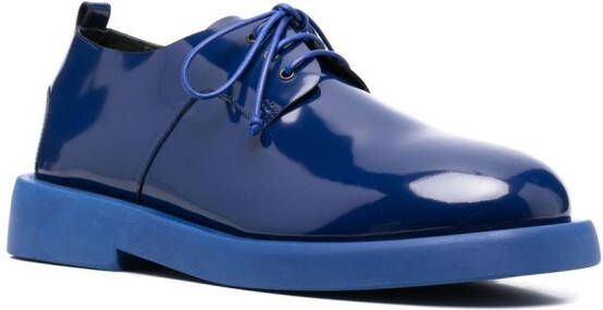 Marsèll patent-leather derby shoes Blue
