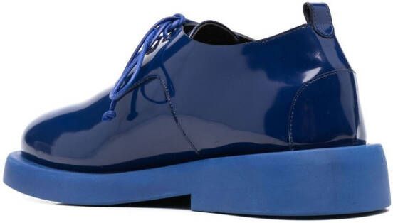 Marsèll patent-leather derby shoes Blue