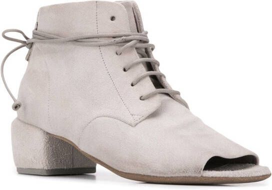 Marsèll peep toe lace-up boots Grey