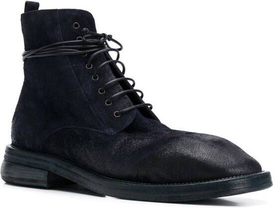 Marsèll plain lace-up ankle boots Blue