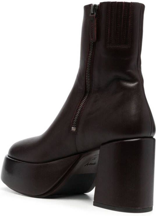 Marsèll platform leather boots Brown