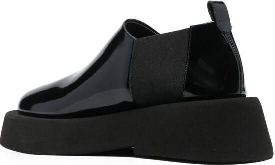 Marsèll platform patent loafers Black