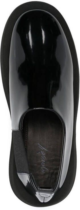 Marsèll platform patent loafers Black