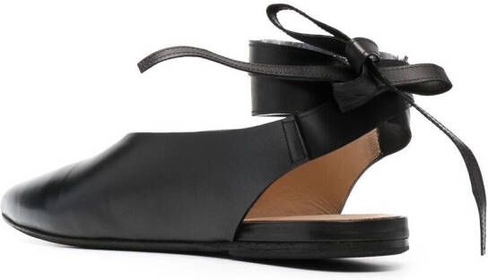 Marsèll pointed leather sandals Black