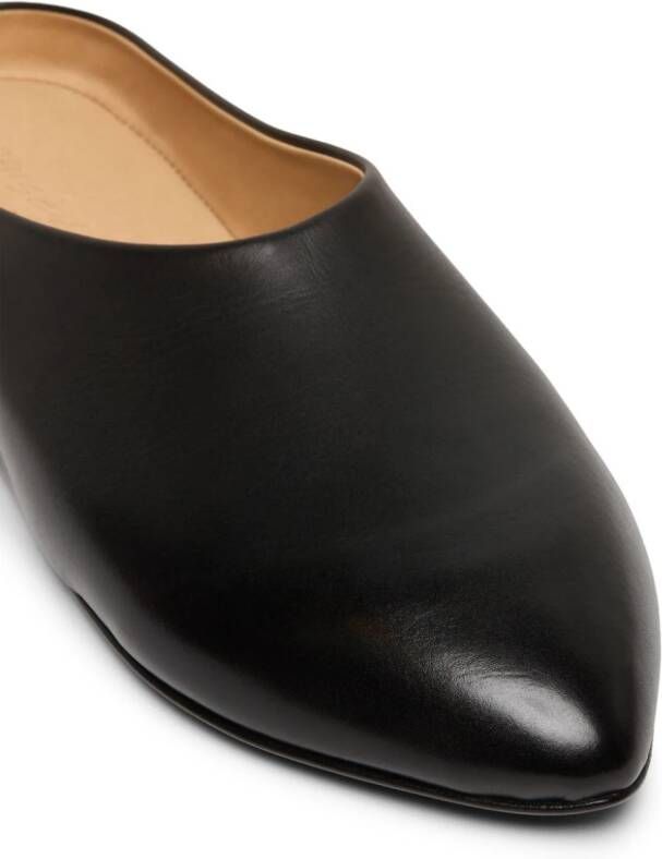 Marsèll pointed-toe leather mules Black