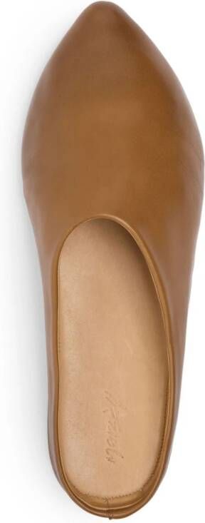 Marsèll pointed-toe leather mules Brown
