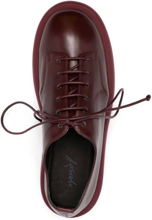 Marsèll polished-finish leather derby shoes Red