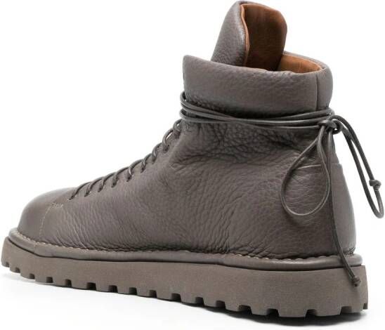 Marsèll round-toe 30mm lace-up leather boots Grey