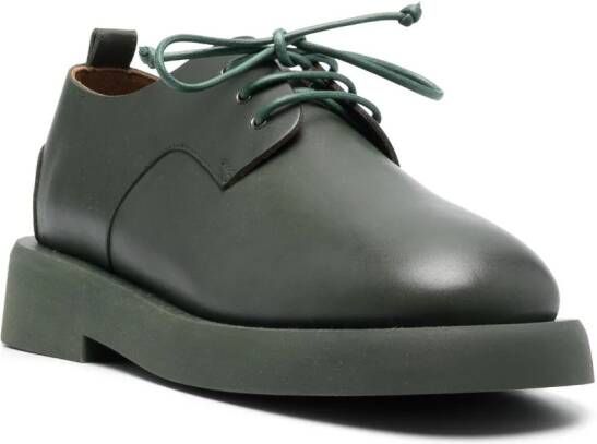 Marsèll round-toe 30mm lace-up leather oxford shoes Green