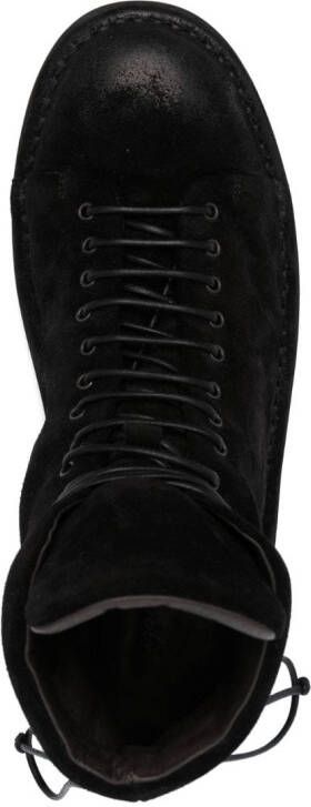 Marsèll round-toe lace-up leather boots Black
