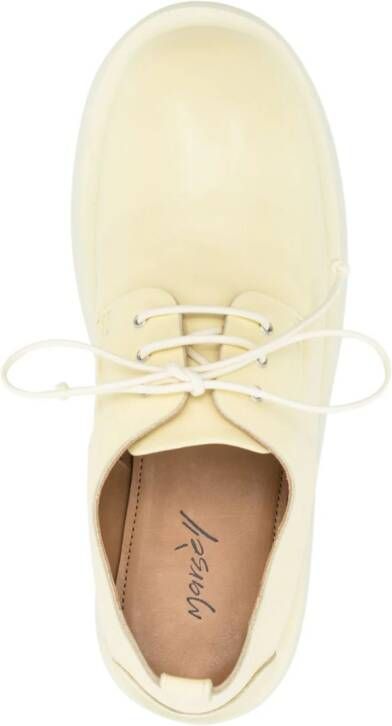 Marsèll round-toe lace-up leather oxford shoes Yellow