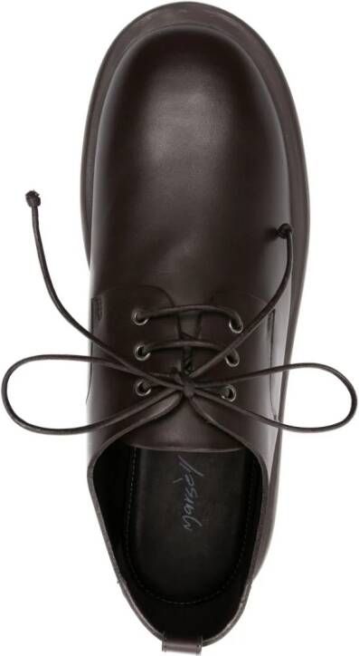 Marsèll round-toe leather derby shoes Brown