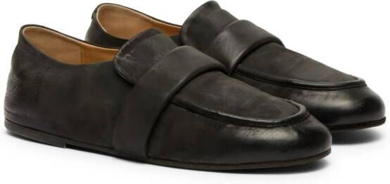 Marsèll round-toe leather loafers Black