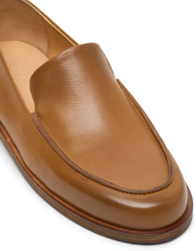 Marsèll round-toe leather loafers Brown