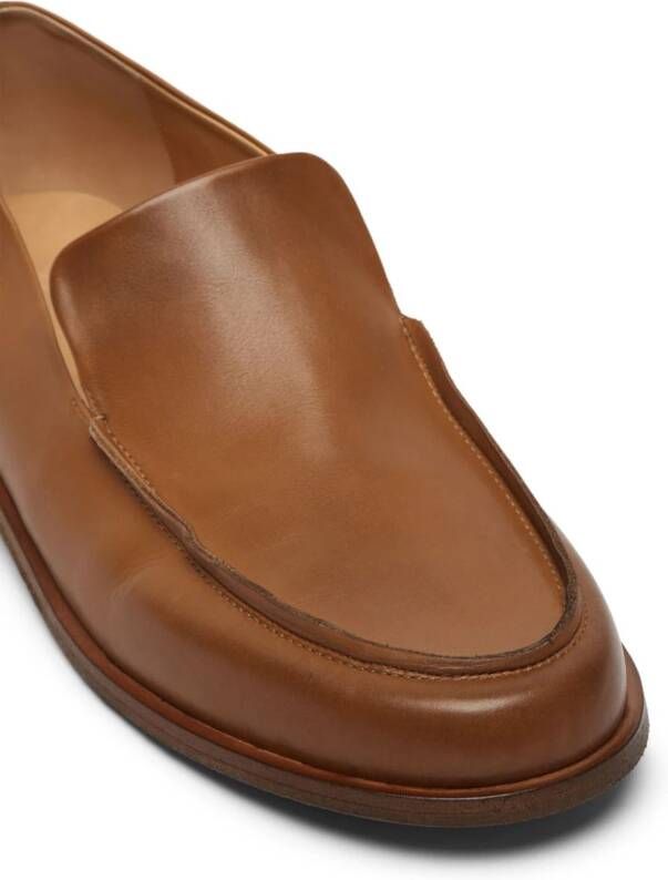 Marsèll round-toe leather loafers Brown