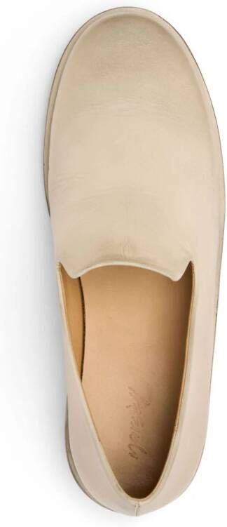 Marsèll round-toe leather loafers Neutrals