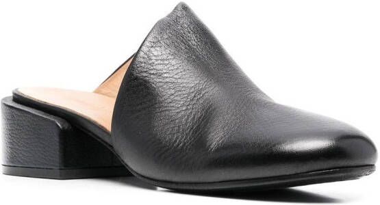 Marsèll round-toe leather mules Black