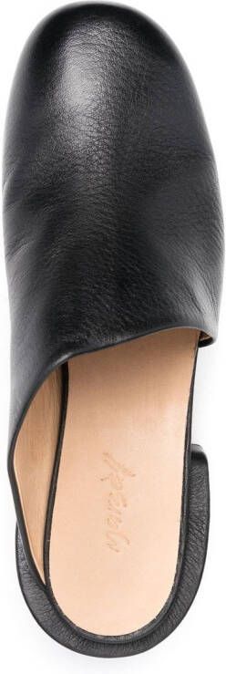 Marsèll round-toe leather mules Black