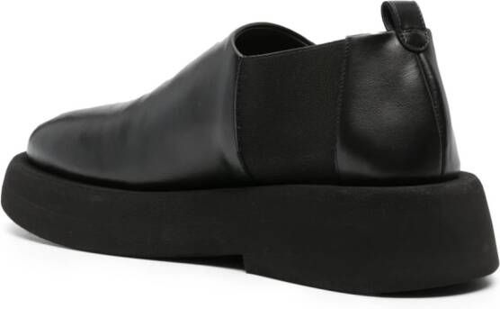 Marsèll round-toe leather platform loafers Black