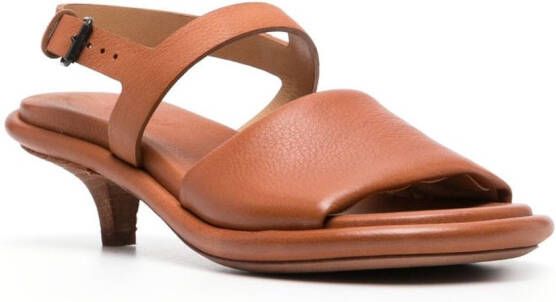 Marsèll round-toe leather sandals Brown