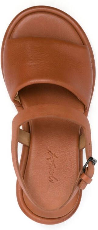 Marsèll round-toe leather sandals Brown