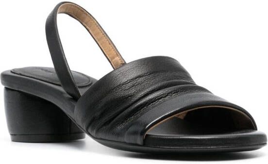 Marsèll round-toe leather slingback sandals Black