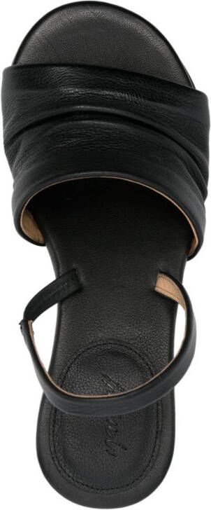 Marsèll round-toe leather slingback sandals Black