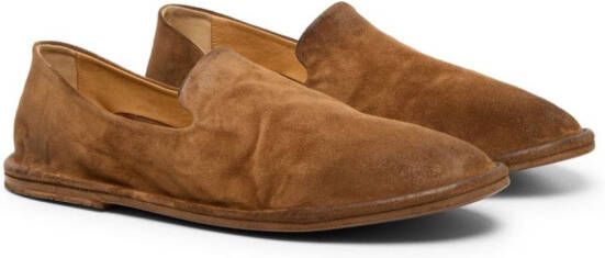 Marsèll round-toe suede loafers Brown
