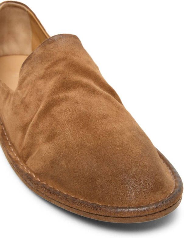 Marsèll round-toe suede loafers Brown
