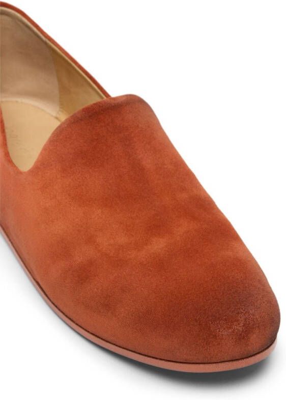 Marsèll round-toe suede loafers Orange