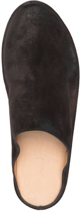 Marsèll round toe suede slippers Brown