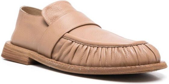Marsèll ruched-detail slip-on loafers Neutrals