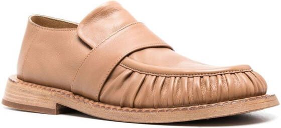Marsèll ruched leather loafers Neutrals